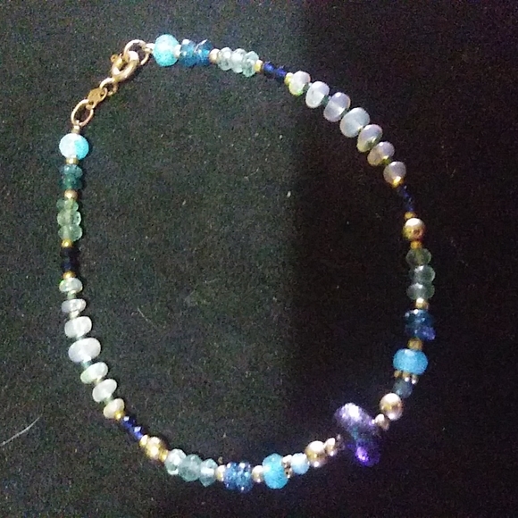 handmade Jewelry - Handmade 14k gold & gemstone bracelet